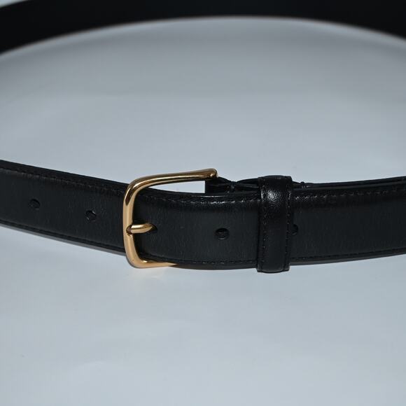 NWOT: Aritzia Essentials Solid Brass Leather Belt Size XL
